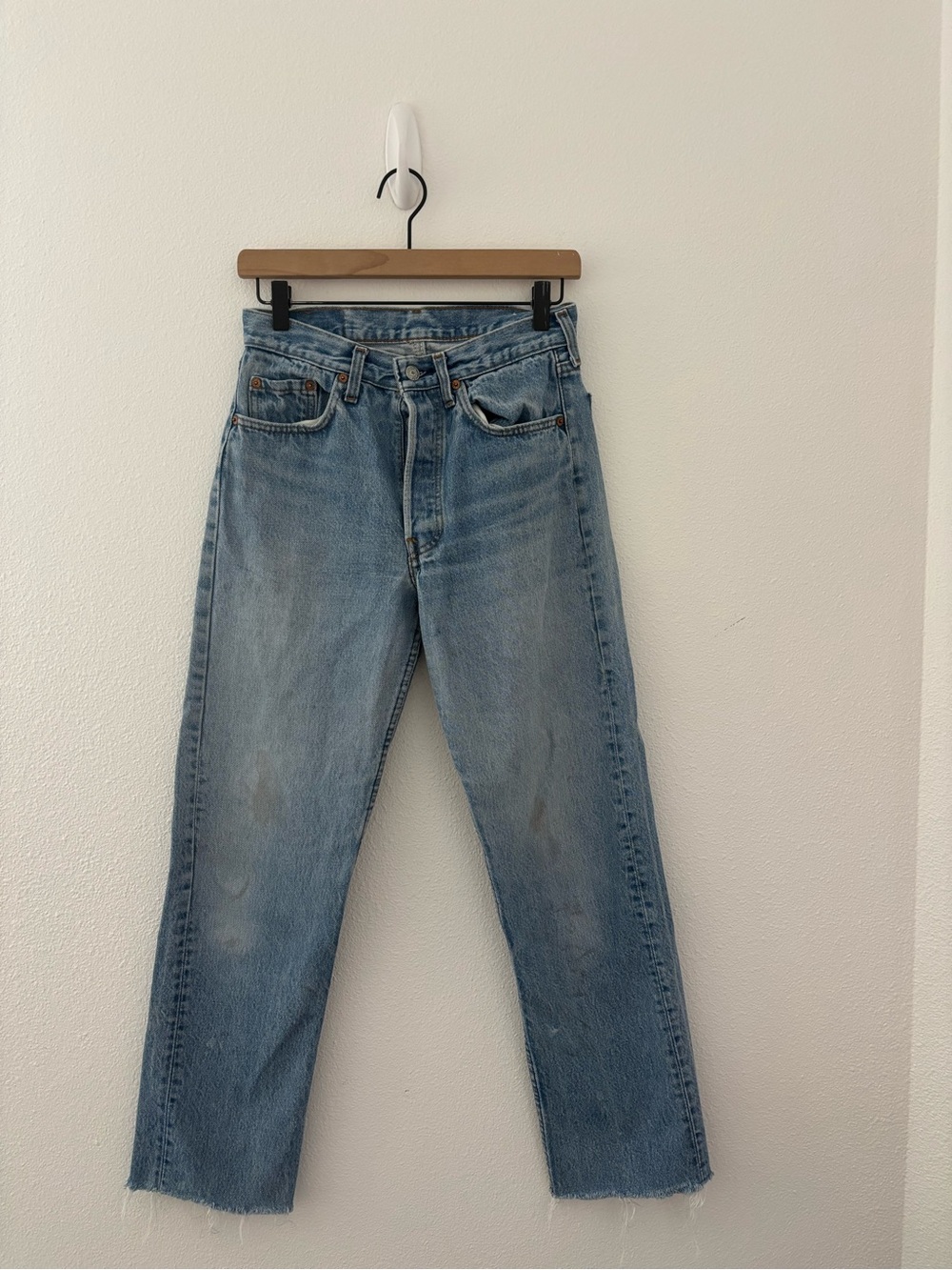 Levi's Vintage Wash Straight Leg Jeans - Light Blue Denim